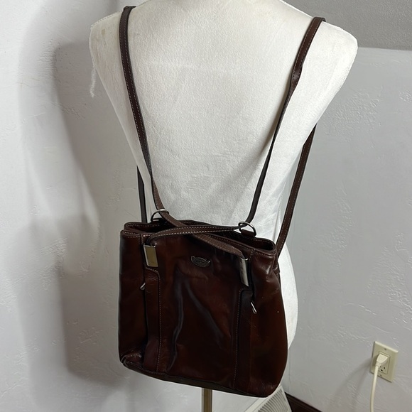 L\'artigiano Sorentino Vintage Leather Bag Backpack BRN4492D
